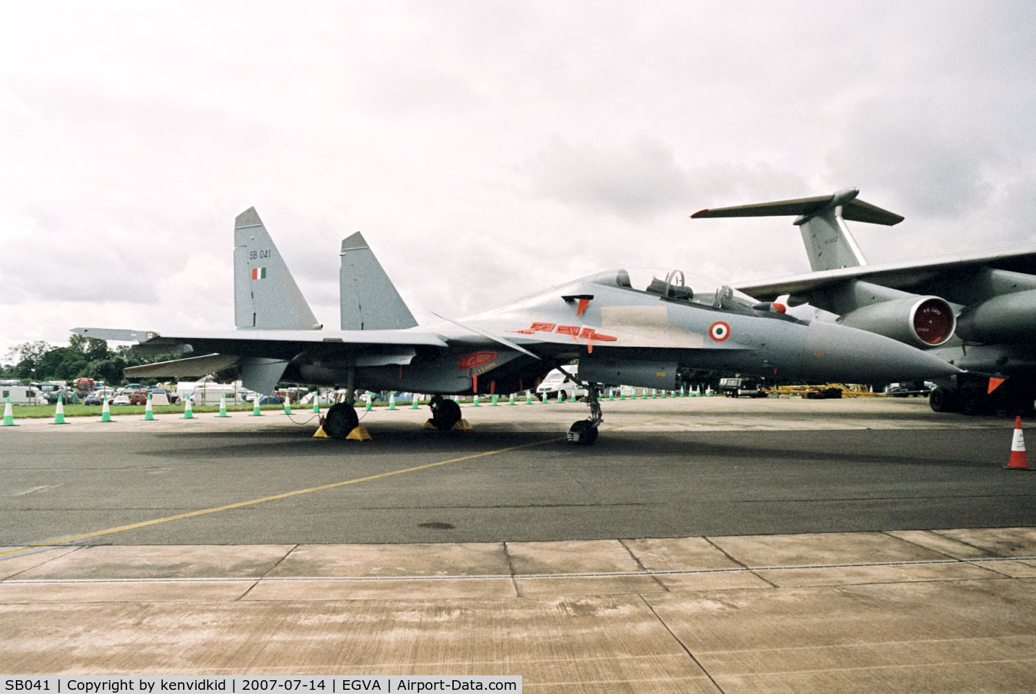 SB041, Sukhoi Su-30MKI C/N 10MK2307, On static display at 2007 RIAT.