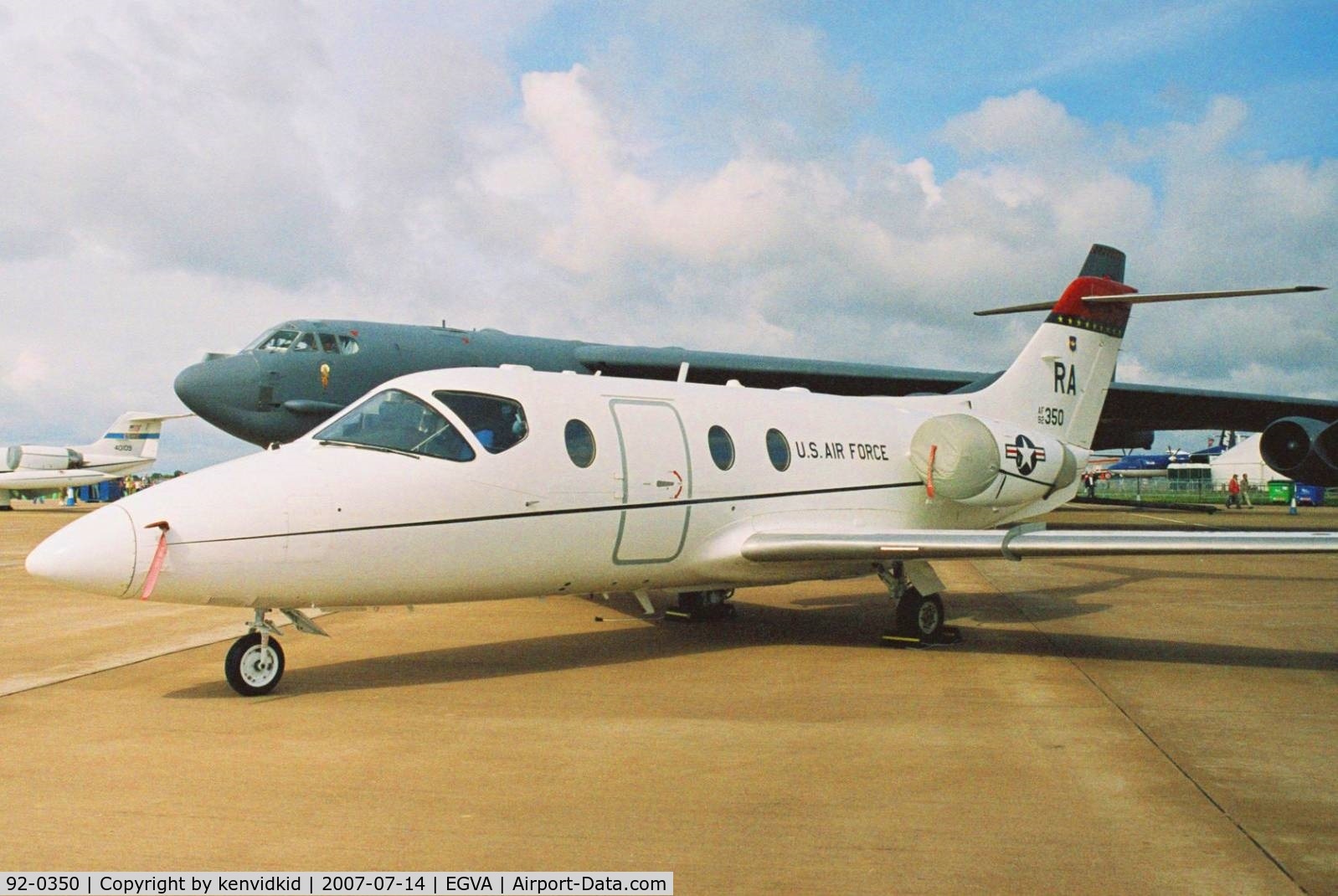 92-0350, 1992 Beechcraft T-1A Jayhawk C/N TT-64, On static display at 2007 RIAT.