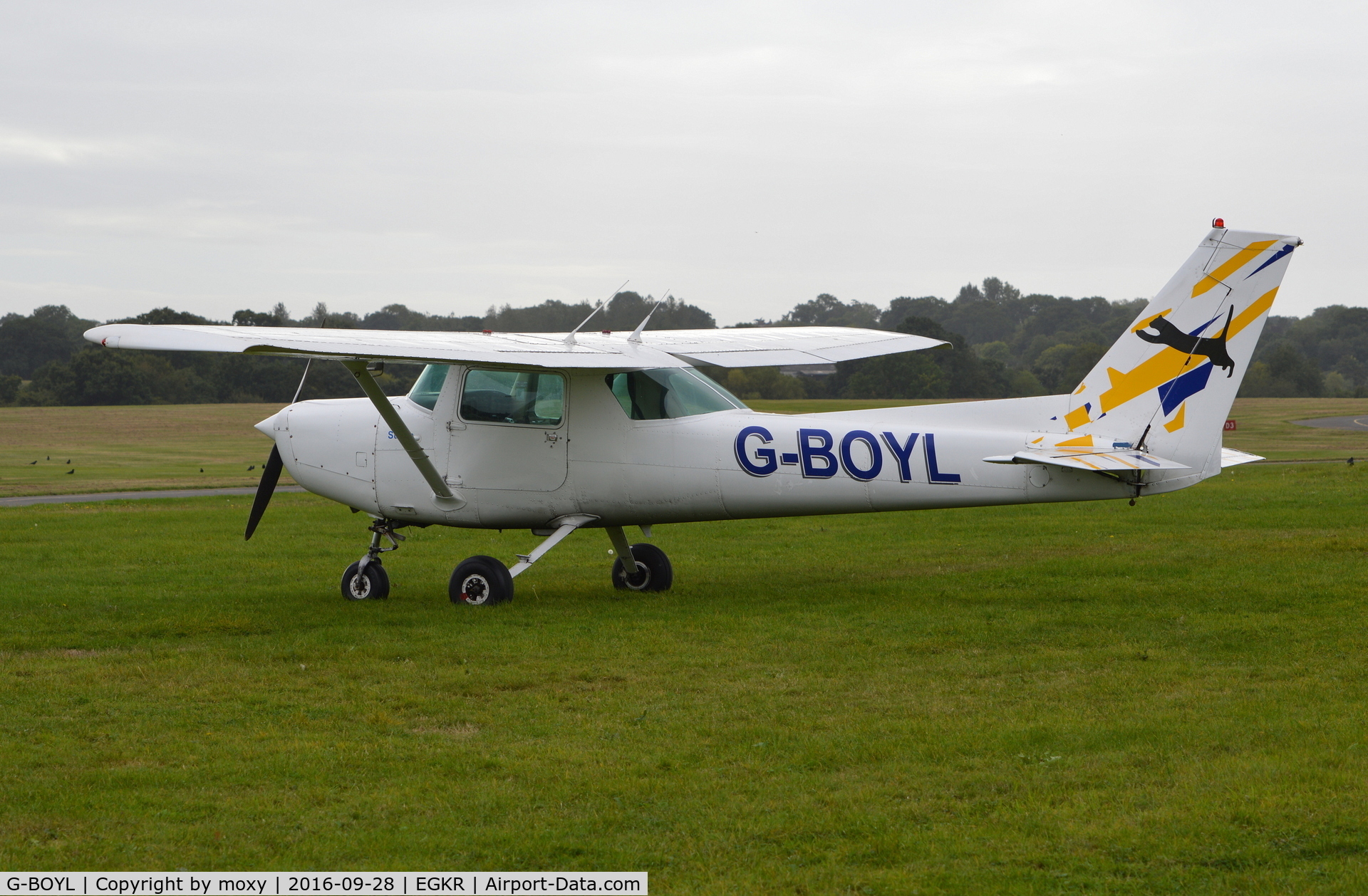 G-BOYL, 1980 Cessna 152 C/N 152-84379, Cessna 152 at Redhill. Ex N6232L