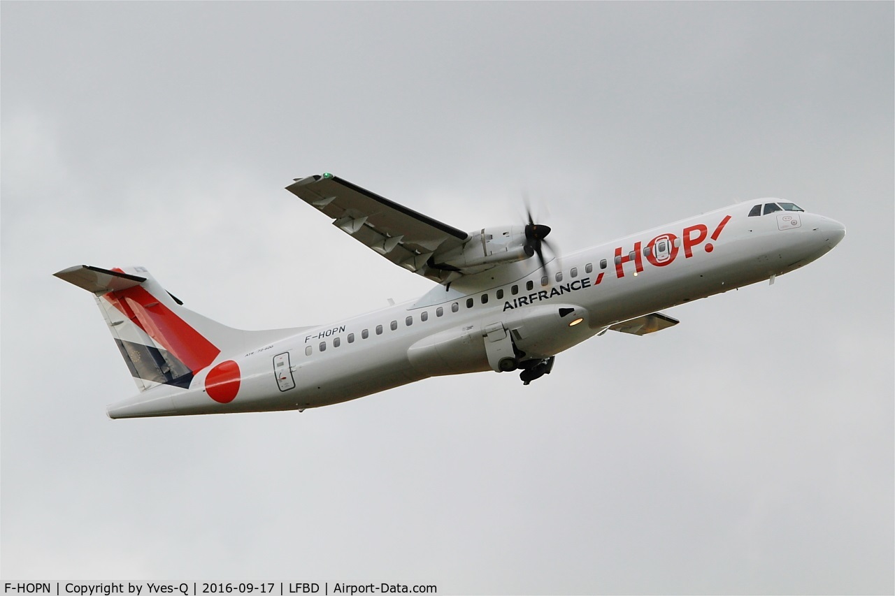 F-HOPN, 2015 ATR 72-600 C/N 1288, ATR 72-600, Take off rwy 29, Bordeaux Mérignac airport (LFBD-BOD)