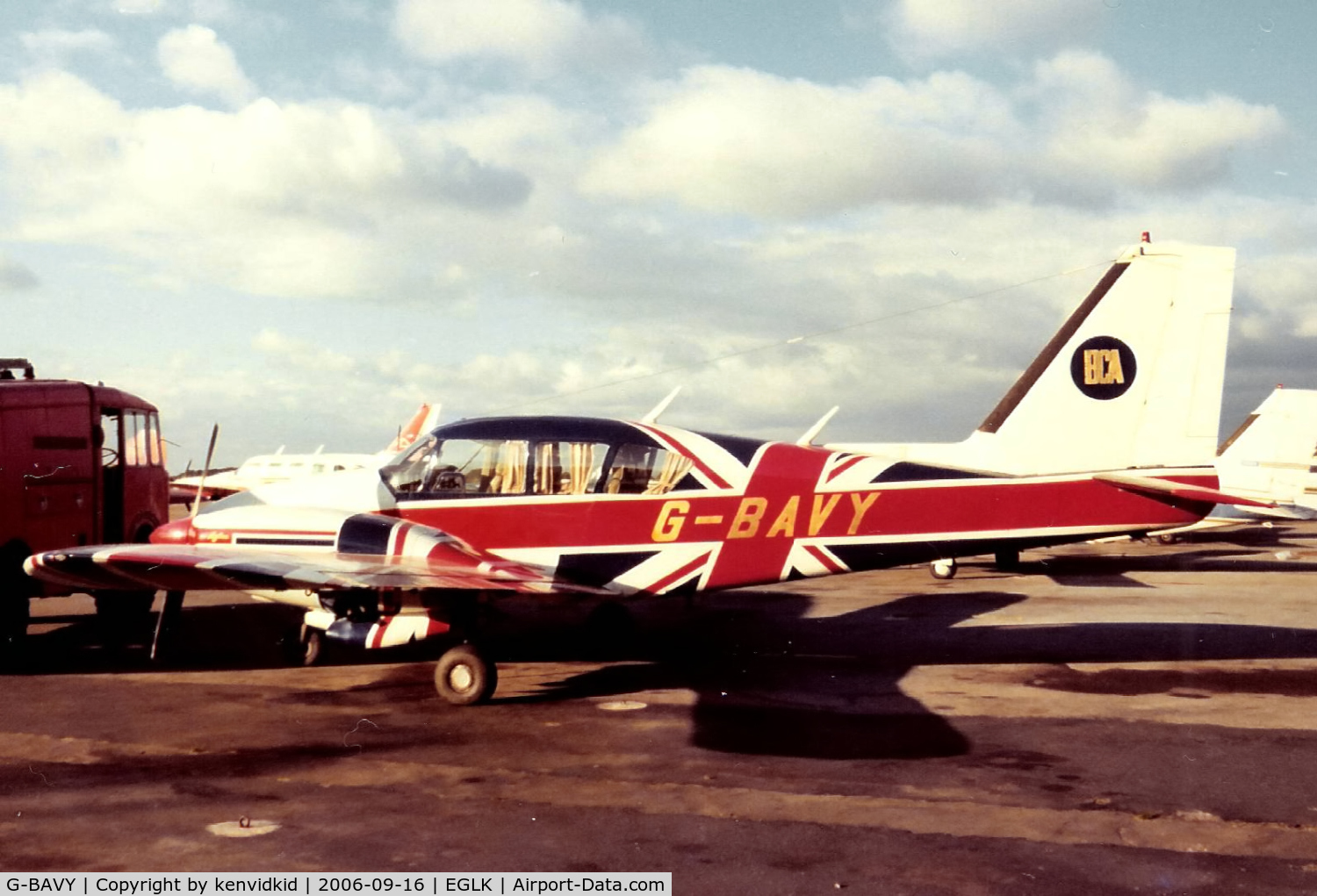 G-BAVY, 1973 Piper PA-23-250 Aztec C/N 27-7305017, At Blackbushe.