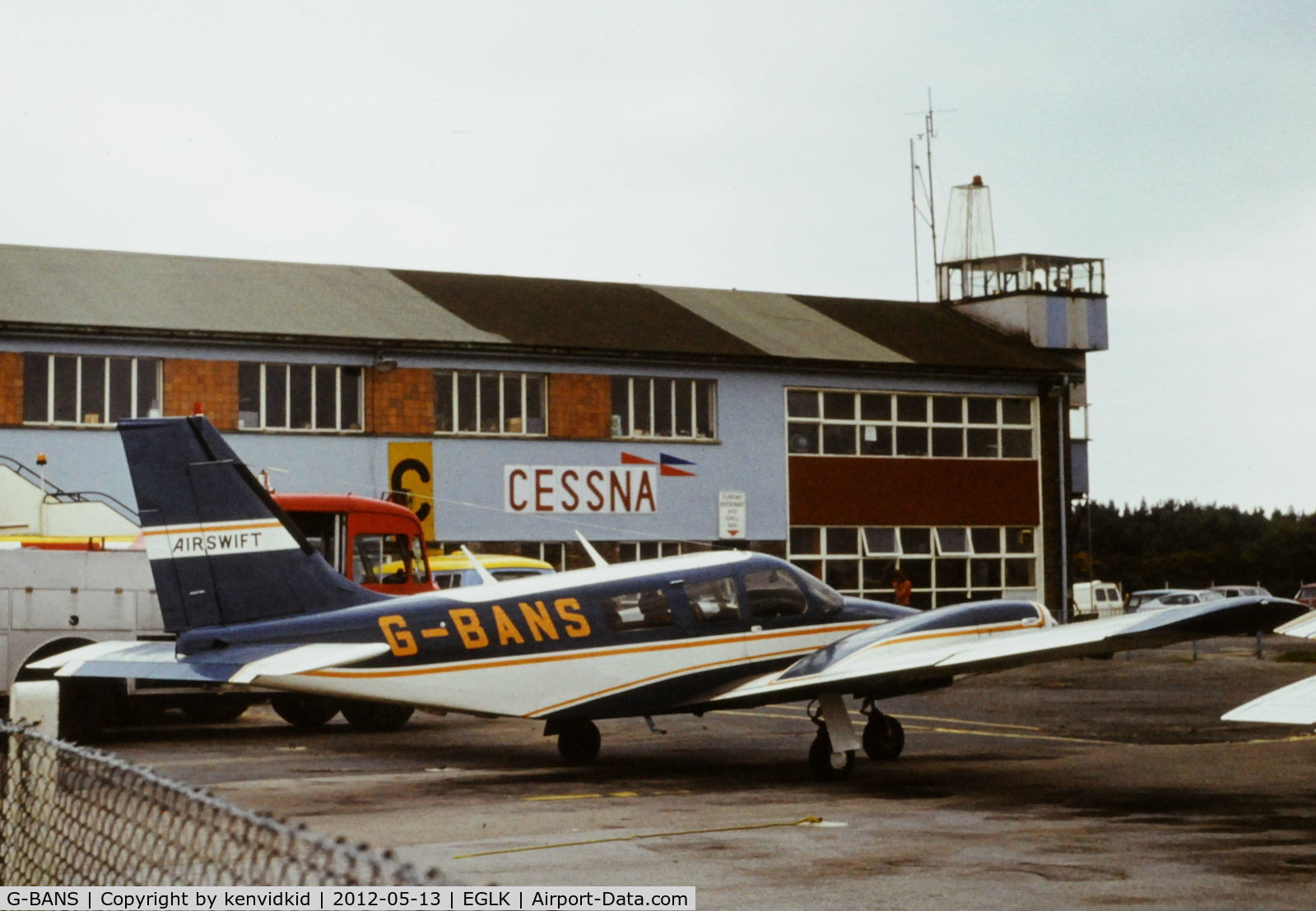 G-BANS, 1972 Piper PA-34-200 Seneca C/N 34-7350021, At Blackbushe.