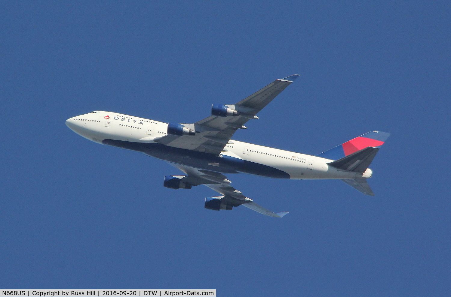 N668US, 1990 Boeing 747-451 C/N 24223, DTW>PVG
Ascending after departing DTW, about 15 miles out.