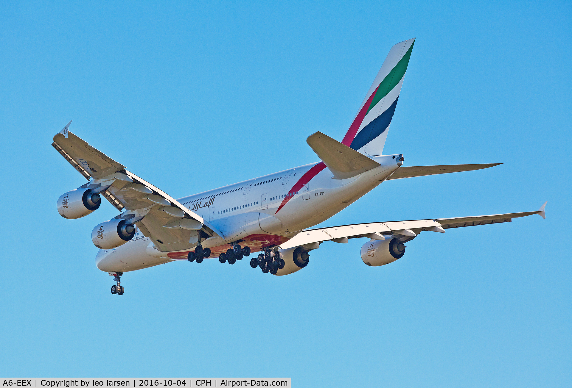 A6-EEX, 2014 Airbus A380-861 C/N 154, Copenhagen 4.10.16