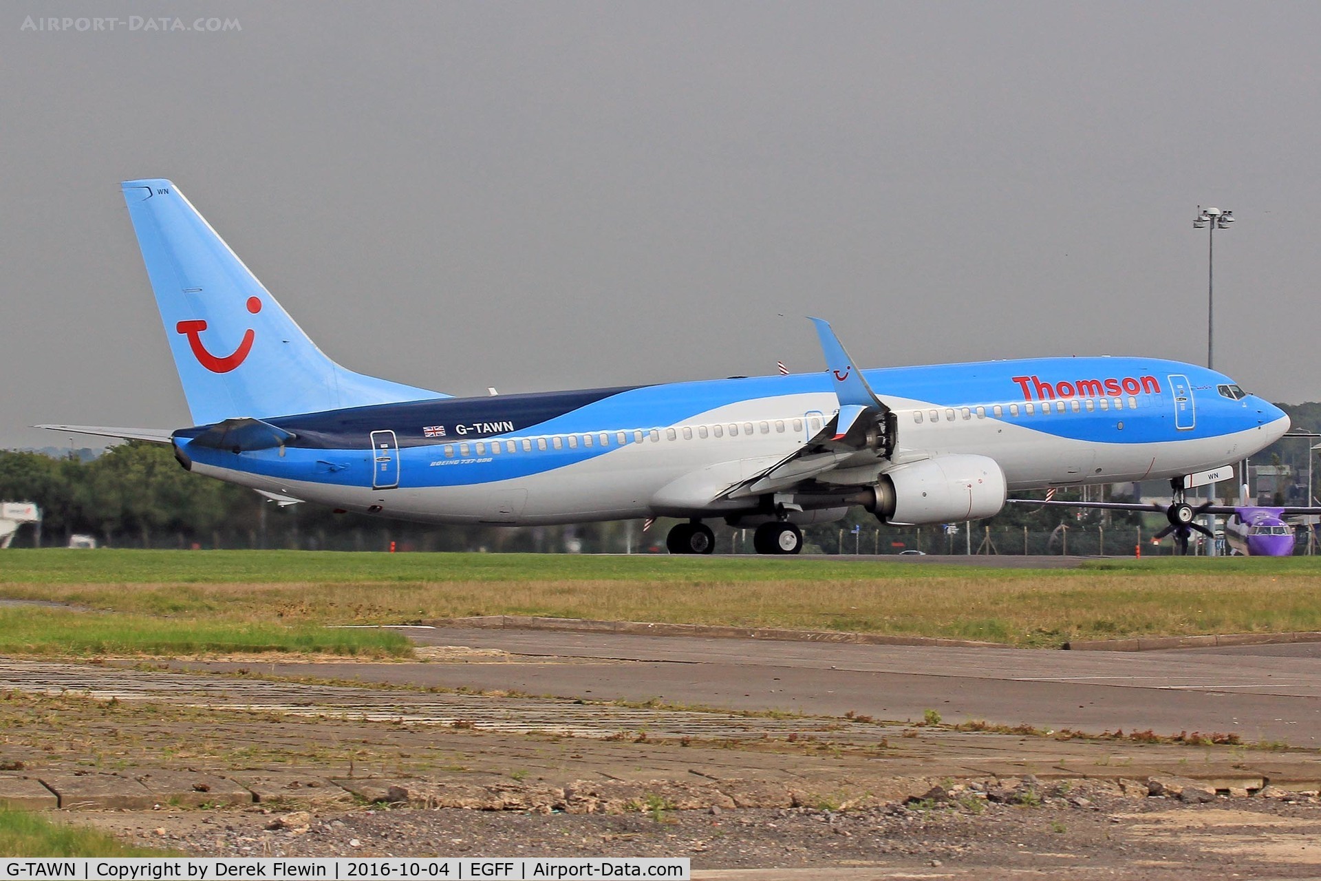 G-TAWN, 2013 Boeing 737-8K5 C/N 37251, 737-8K5, Thomson Airways, callsign Thomson 1VD, previously N5573K, G-TAWN, C-GMWN, seen departing runway 12 en-route to Heraklion.
