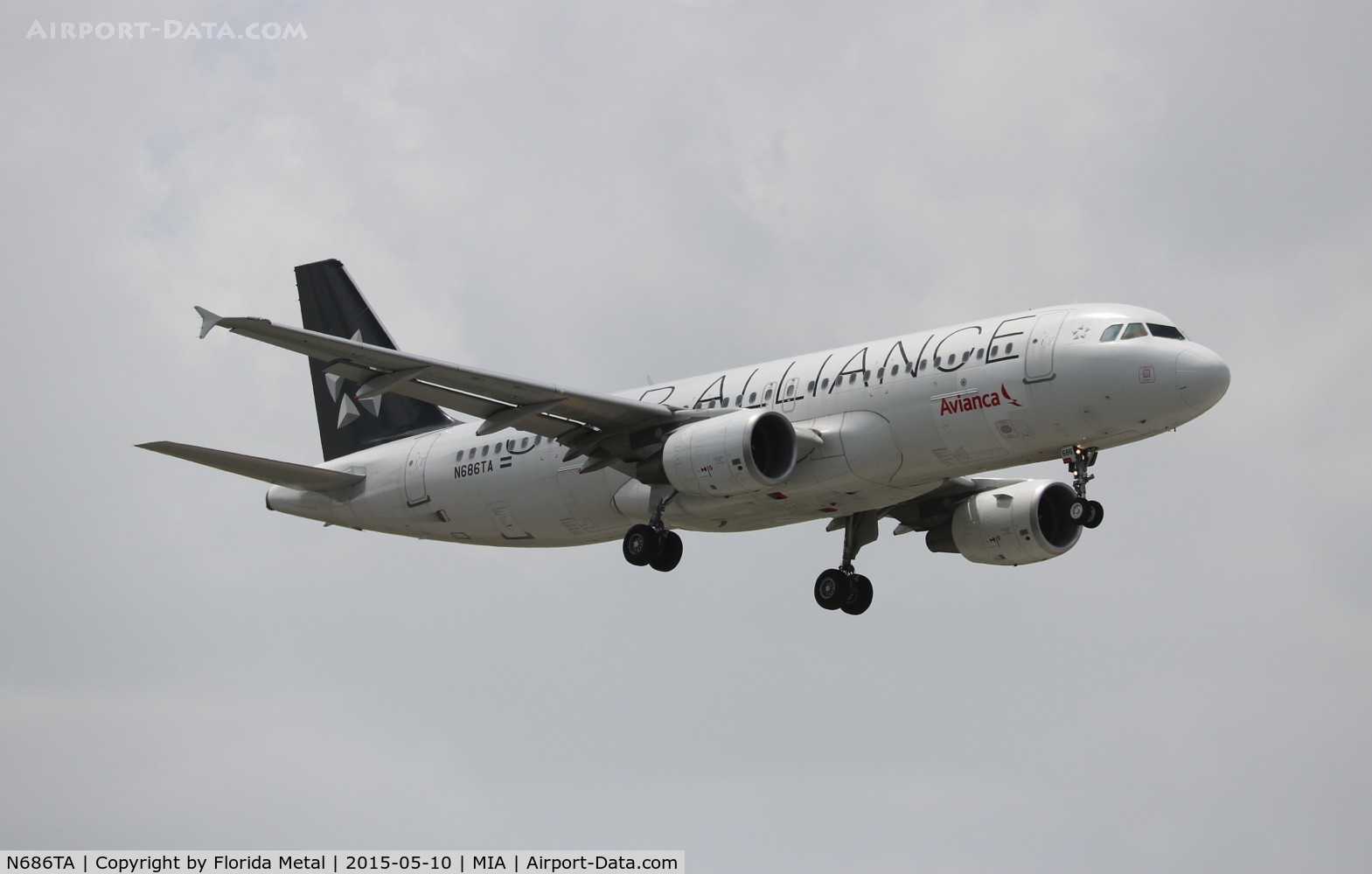 N686TA, 2012 Airbus A320-214 C/N 5238, Avianca Star Alliance