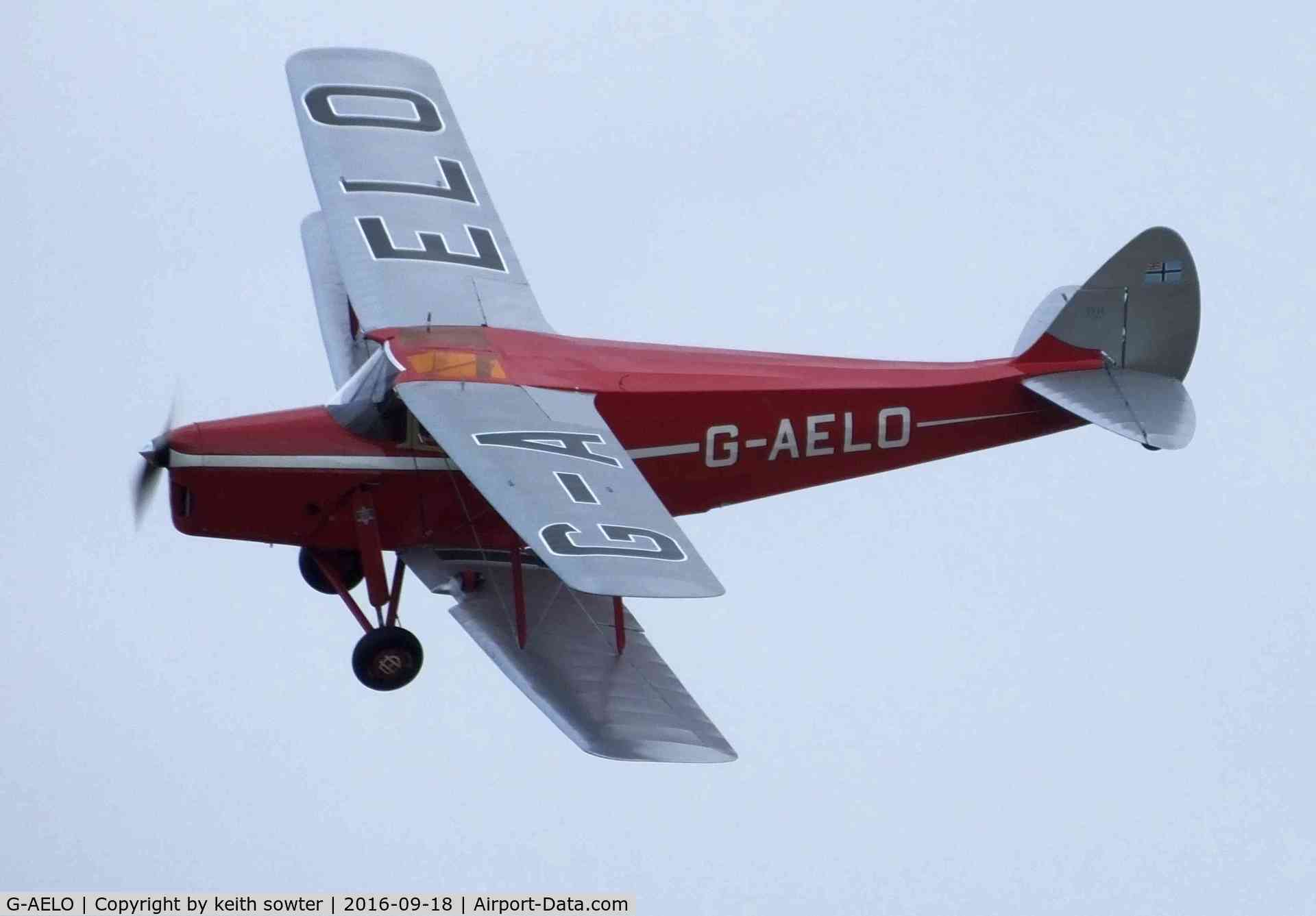 G-AELO, 1936 De Havilland DH.87B Hornet Moth C/N 8105, Displaying at Stow MAries