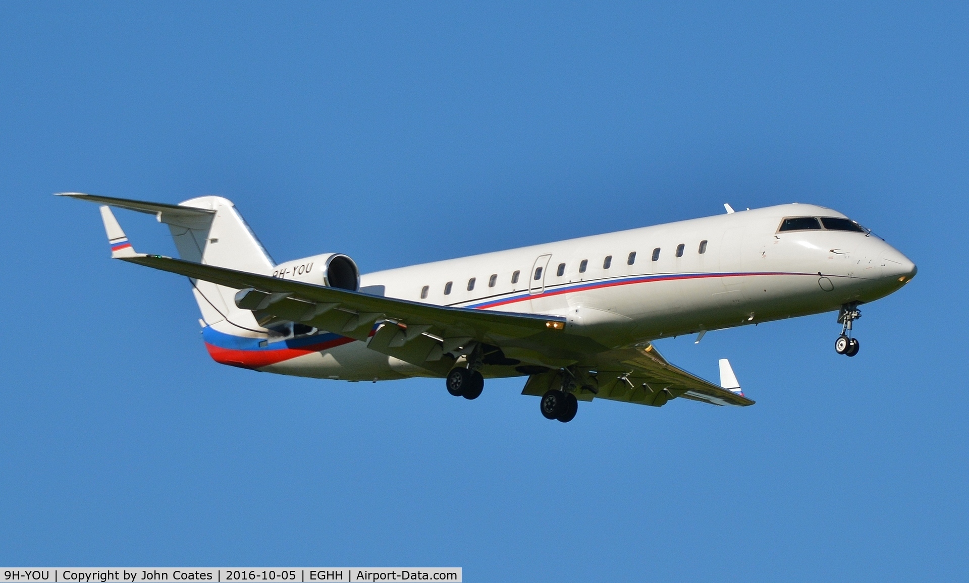 9H-YOU, 2008 Bombardier Challenger 850 (CL-600-2B19) C/N 8085, Final approach to 08