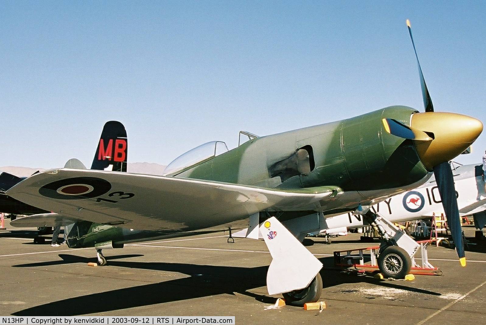 N13HP, 1953 Hawker Sea Fury ISS-25 C/N 37536, At the 2003 Reno Air Races.