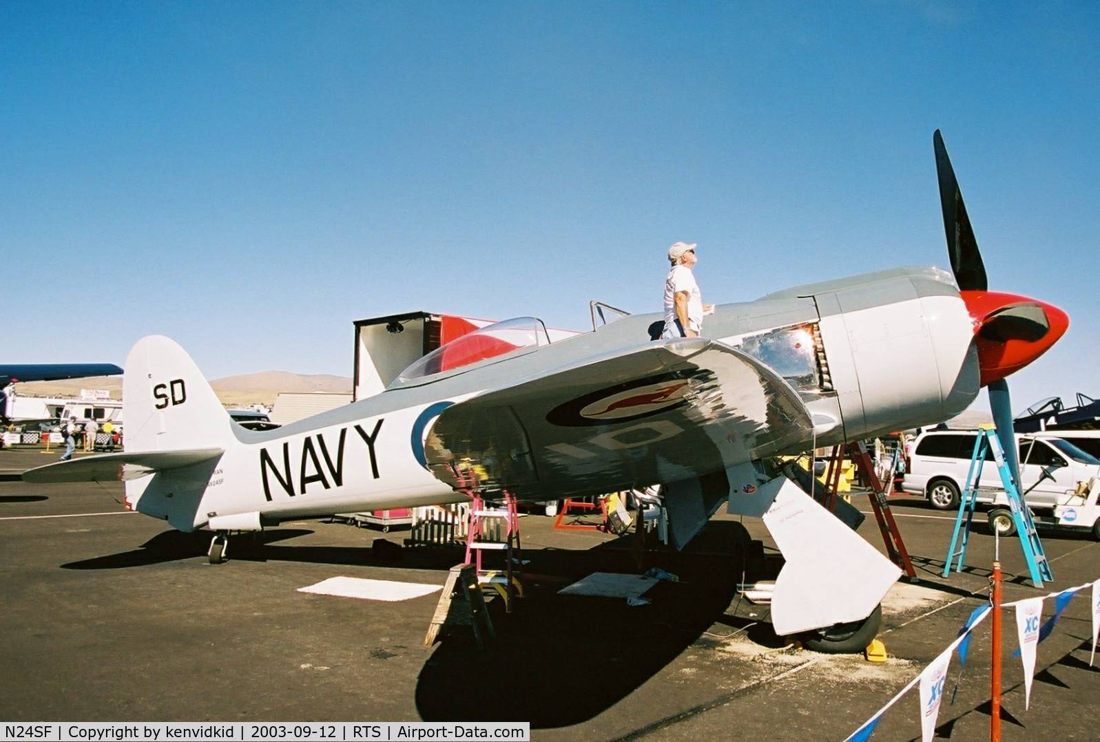 N24SF, 1948 Hawker Sea Fury FB.11 C/N 37517, At the 2003 Reno Air Races.