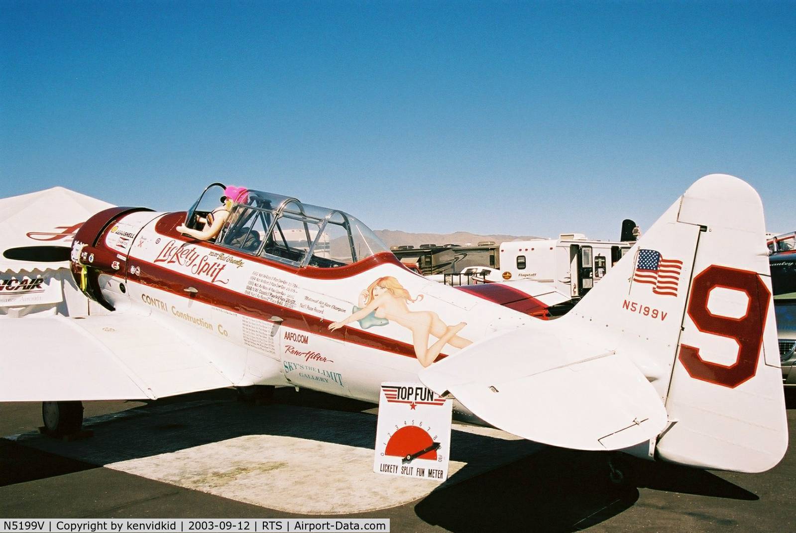 N5199V, 1960 North American SNJ-5 Texan C/N 43875, At the 2003 Reno Air Races.