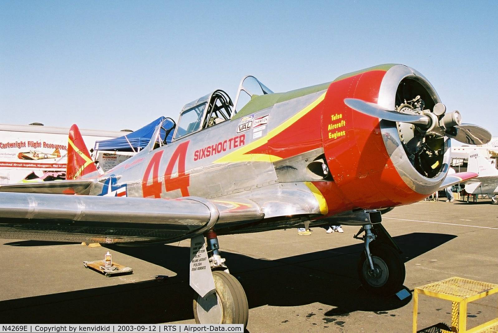 N4269E, 1953 North American Medore T-6G C/N 197-97, At the 2003 Reno Air Races.