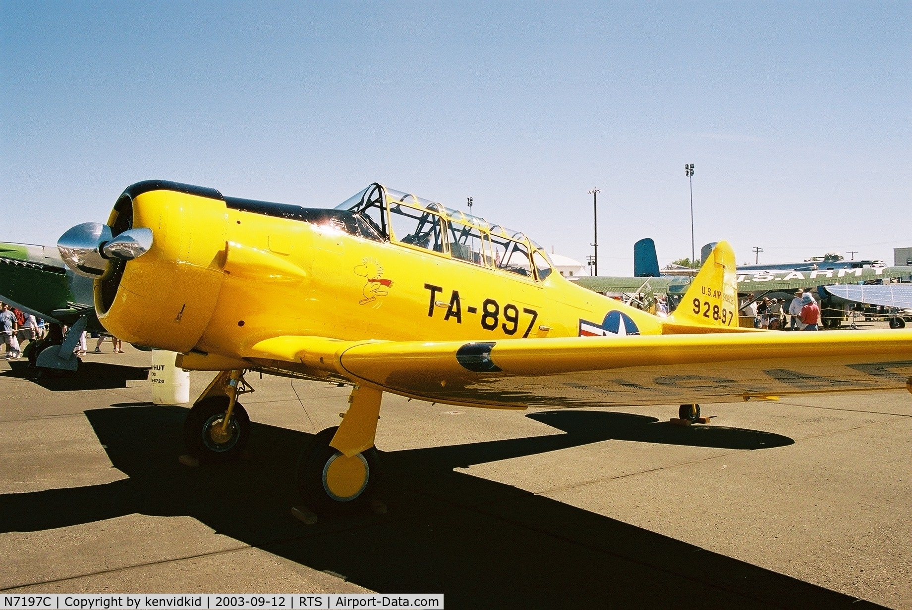 N7197C, 1946 North American T-6G Texan C/N 168-1, At the 2003 Reno Air Races.