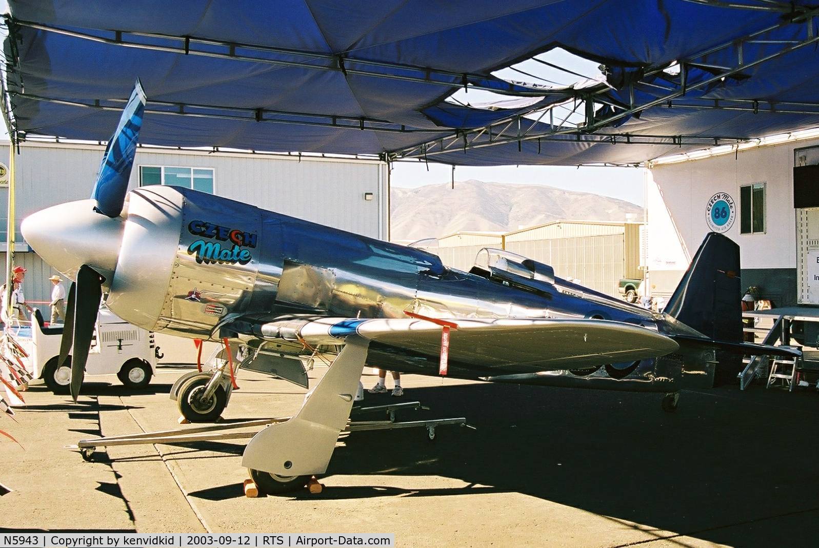 N5943, Yakovlev Yak-11 C/N 407, At the 2003 Reno Air Races.