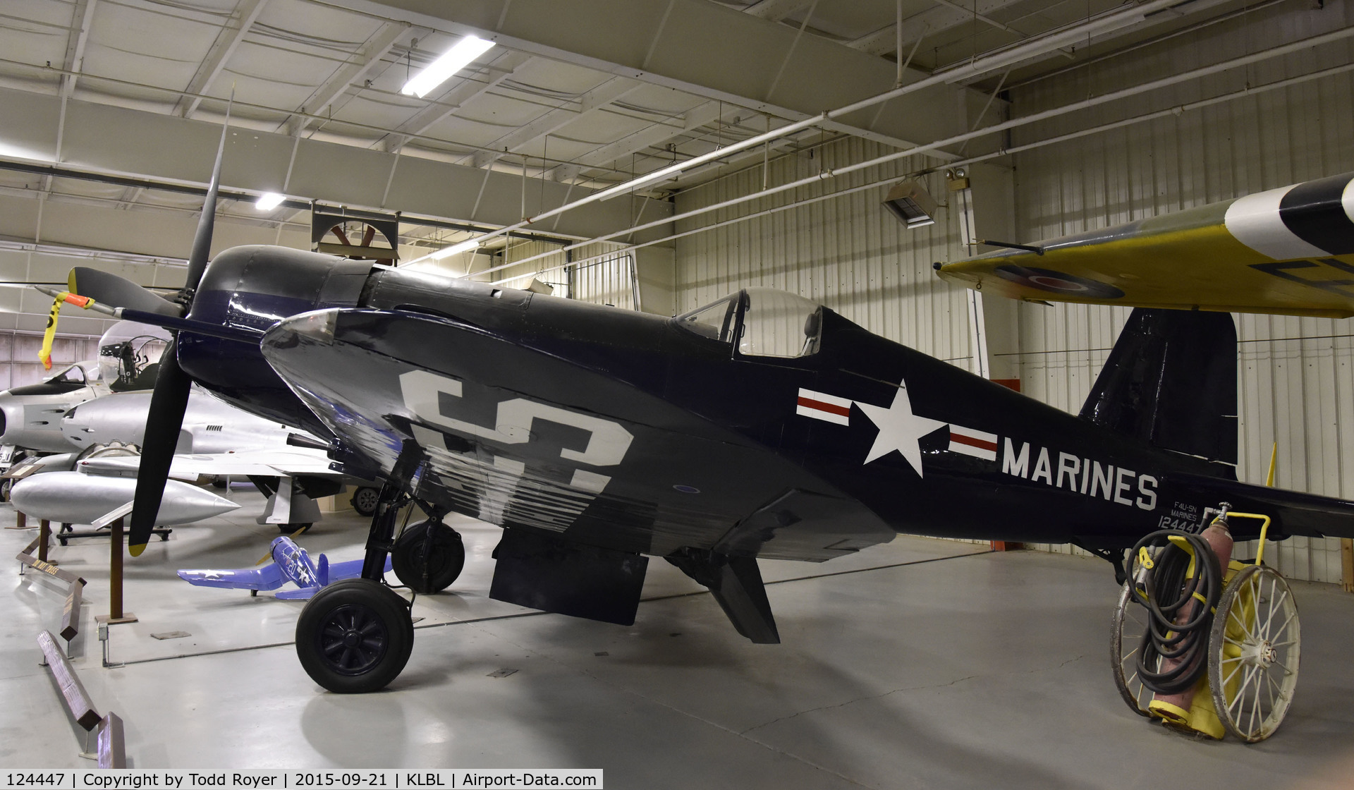 124447, 1948 Vought F4U-5 Corsair C/N Not found (Bu124447), On display at the Mid America Air Museum