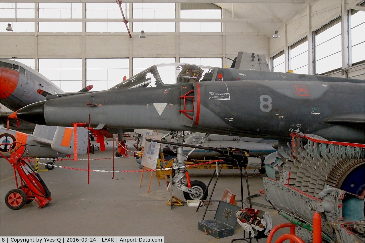 8, Dassault Super Etendard C/N 8, Dassault Super Etendard, Preserved at Naval Aviation Museum, Rochefort-Soubise airport (LFXR)