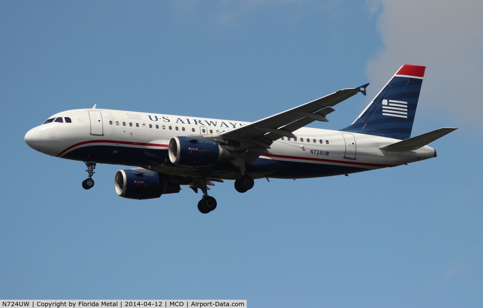 N724UW, 1999 Airbus A319-112 C/N 1122, US Airways