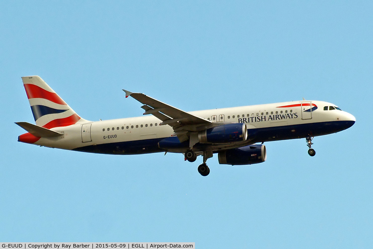 G-EUUD, 2002 Airbus A320-232 C/N 1760, Airbus A320-232 [1760] (British Airways) Home~G 09/05/2015. On approach 27L.