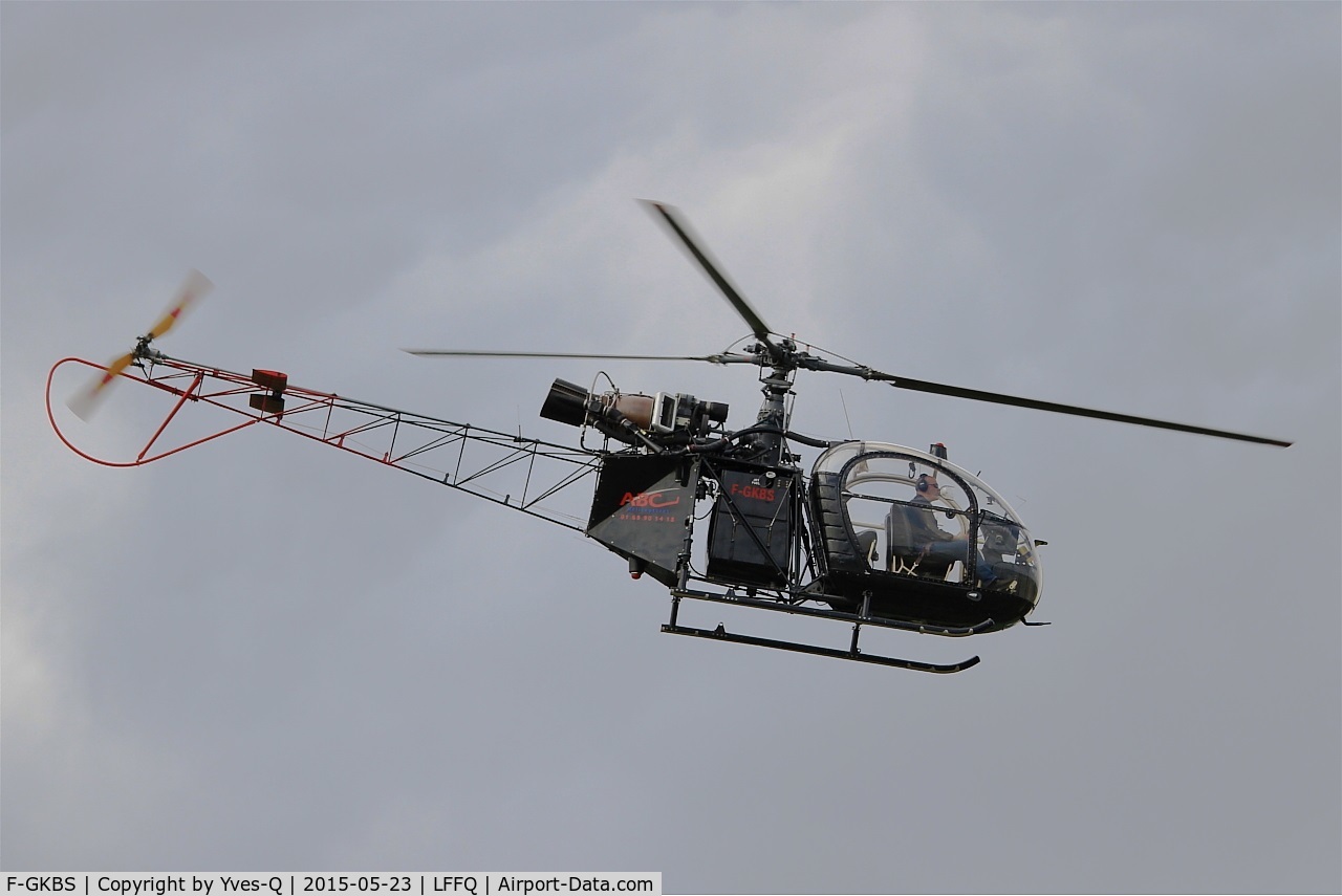 F-GKBS, Eurocopter SE-313B Alouette II C/N 1442, Eurocopter SE-313B Alouette II, La Ferté-Alais airfield (LFFQ) Air show 2015