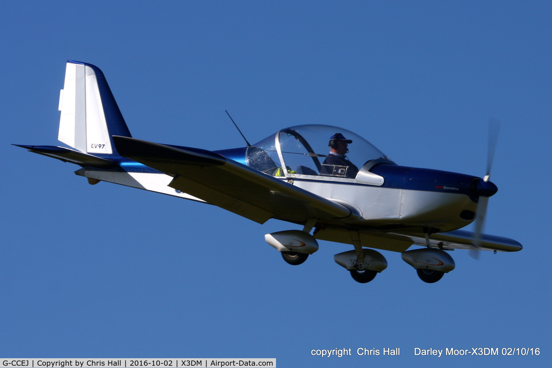 G-CCEJ, 2003 Aerotechnik EV-97 Eurostar C/N PFA 315-14011, at Darley Moor Airfield