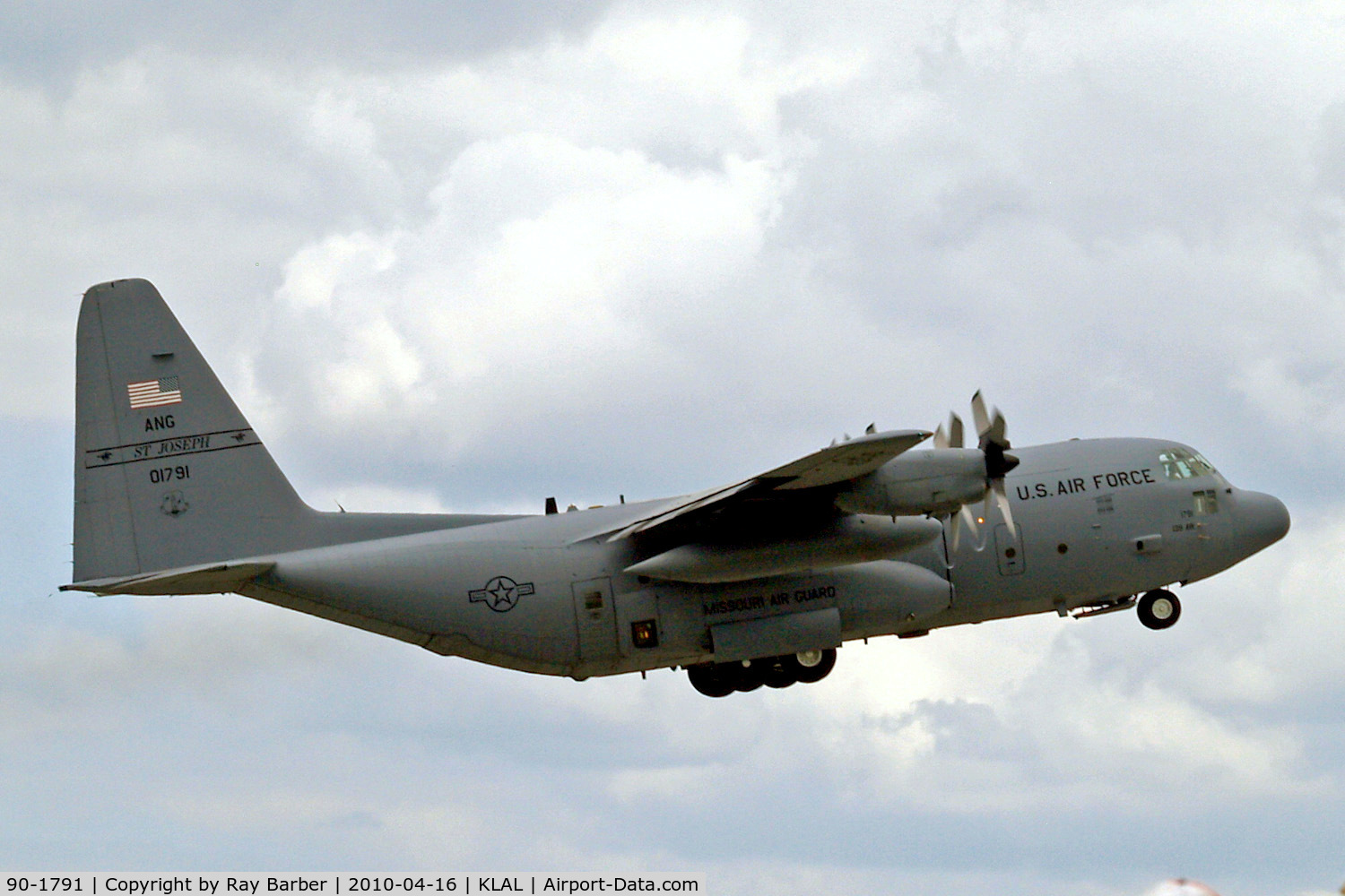 90-1791, 1990 Lockheed C-130H Hercules C/N 382-5242, Lockheed C-130H Hercules [5242] (United States Air Force) Lakeland-Linder~N 16/04/2010