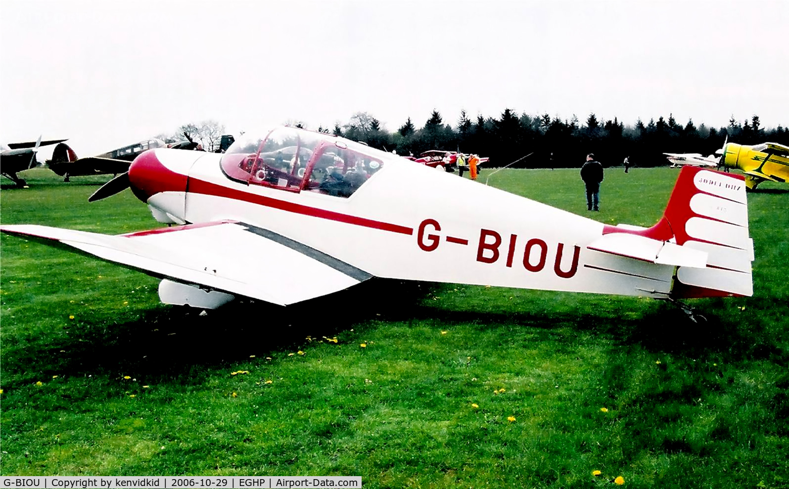 G-BIOU, 1958 Jodel D-117A C/N 813, At a Popham fly-in circa 2006.