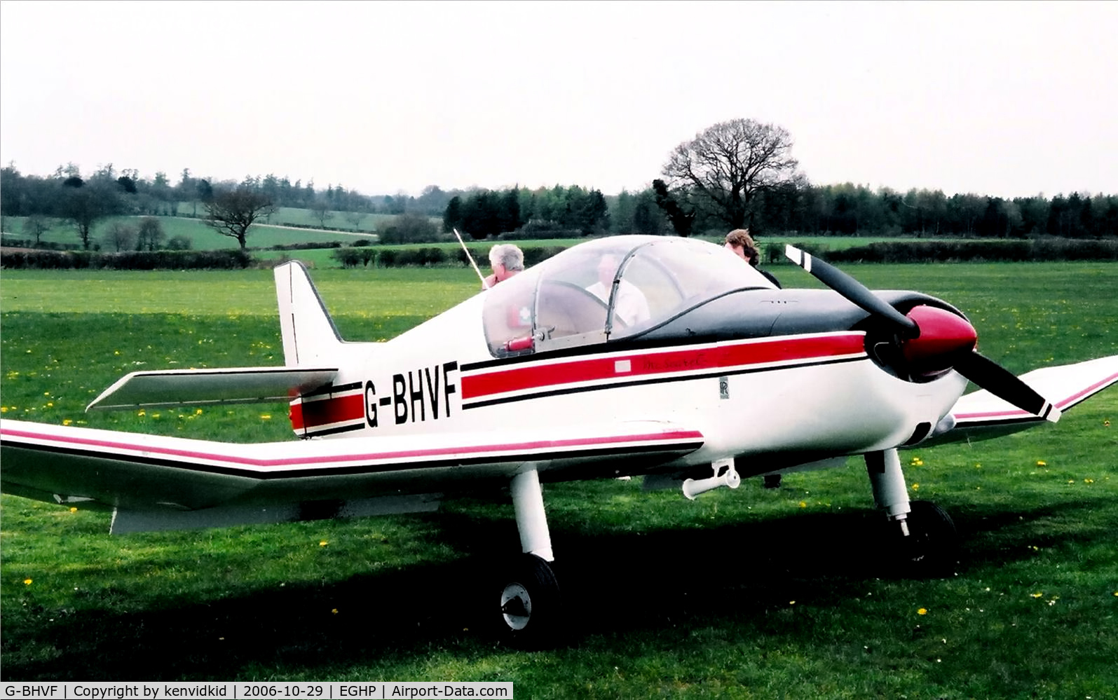 G-BHVF, 1963 SAN Jodel D-150 Mascaret C/N 11, At a Popham fly-in circa 2006.