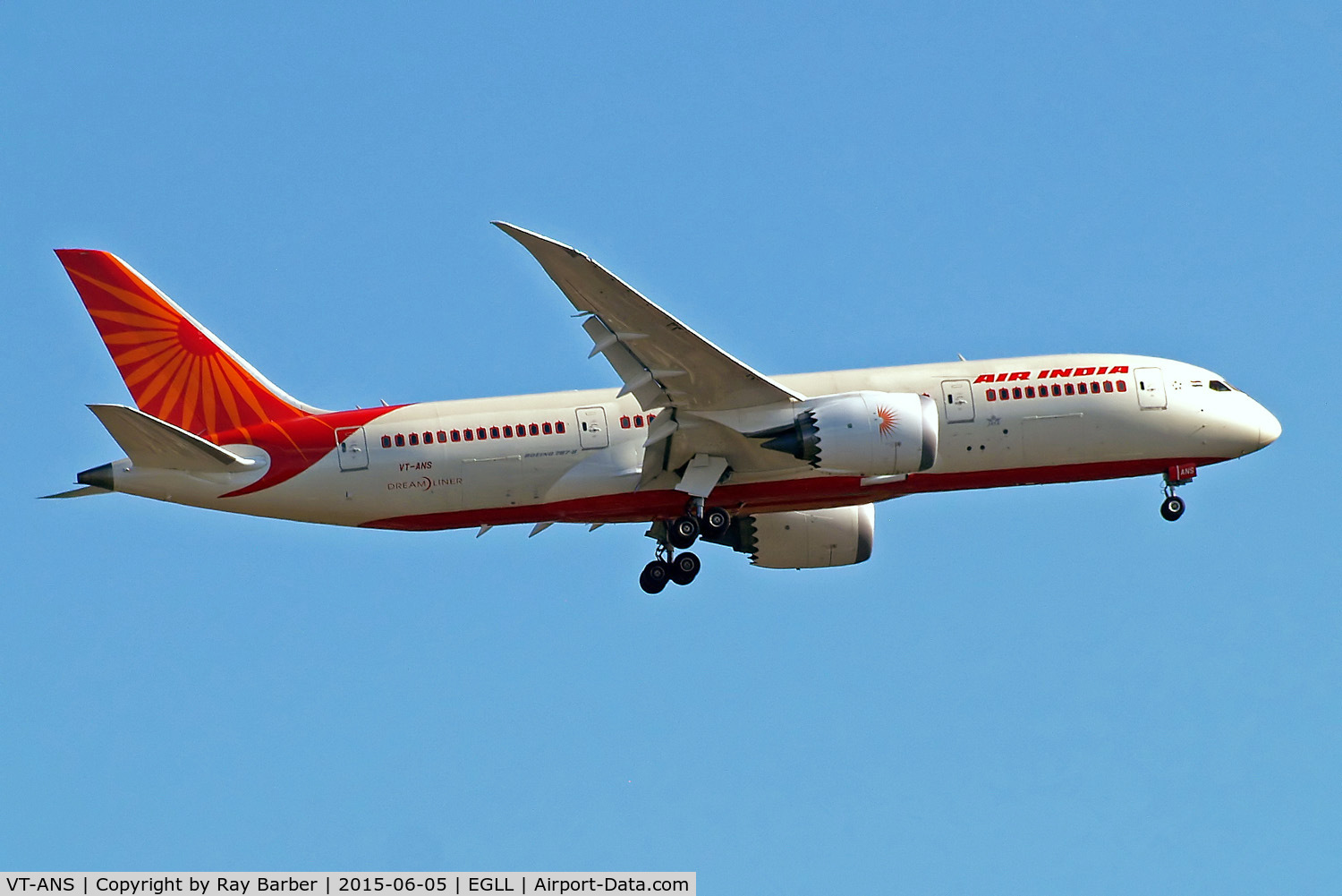 VT-ANS, 2014 Boeing 787-8 Dreamliner C/N 36290, Boeing 787-8 Dreamliner [36290] (Air India) Home~G 05/06/2015. On approach 27L.