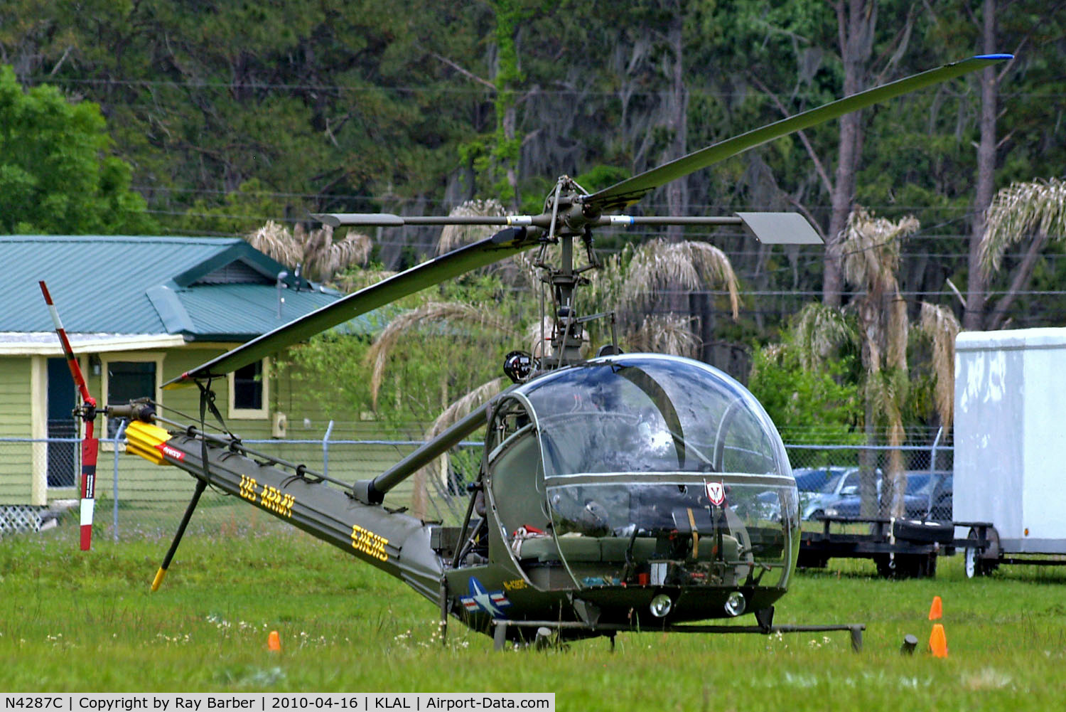N4287C, 1951 Hiller UH-12A C/N 269, N4287C   Hiller H-23A Raven [269] Lakeland-Linder~N 16/04/2010. Wears former military marks and colour scheme.