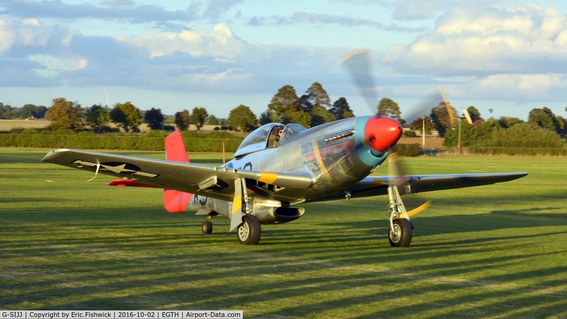 G-SIJJ, 1944 North American P-51D Mustang C/N 122-31894 (44-72035), 3. G-SIJJ at Shuttleworth Collection's magnificent 'Season Finale,' October, 2016.