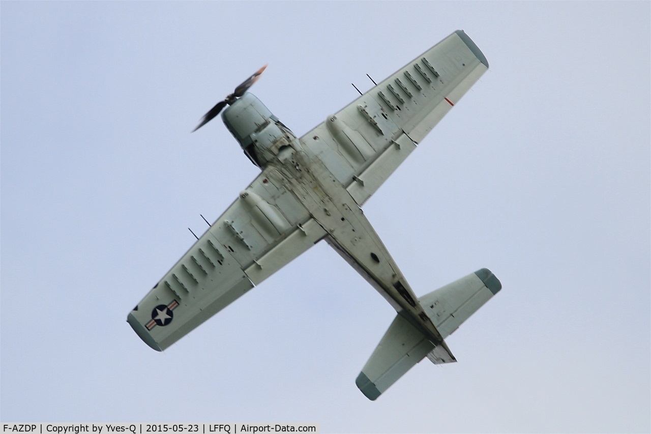 F-AZDP, Douglas AD-4N Skyraider C/N 7449, Douglas AD-4NA Skyraider, On display, La Ferté-Alais airfield (LFFQ) Air show 2015