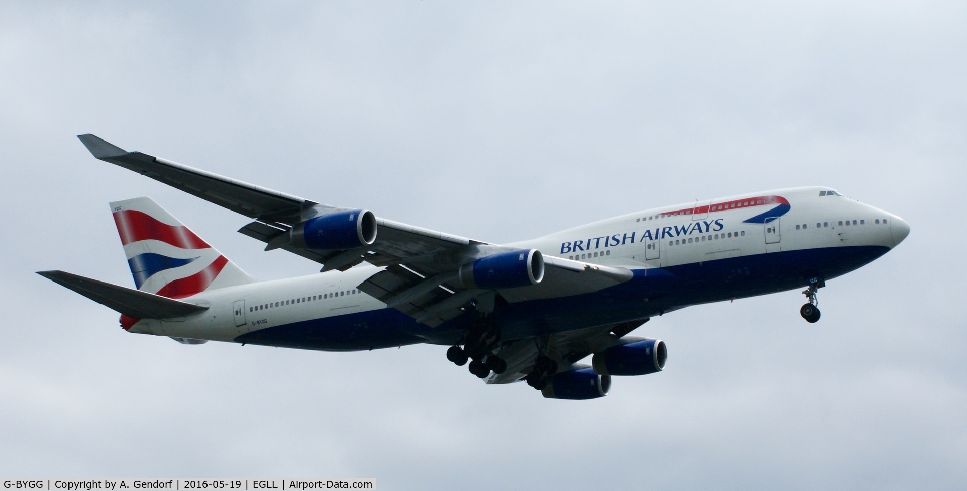 G-BYGG, 1999 Boeing 747-436 C/N 28859, British Airways, seen here landing at London Heathrow(EGLL)