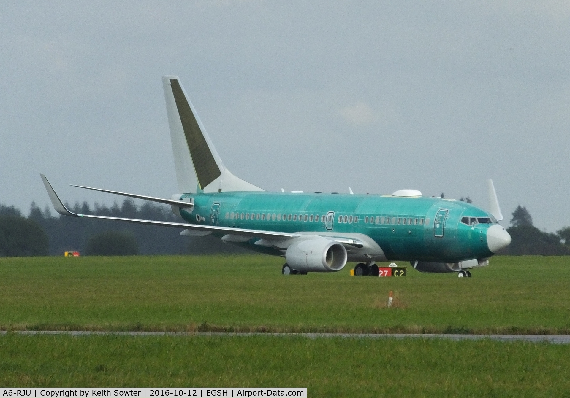 A6-RJU, 2015 Boeing 737-77W BBJ C/N 62468, Arriving from Hamburg