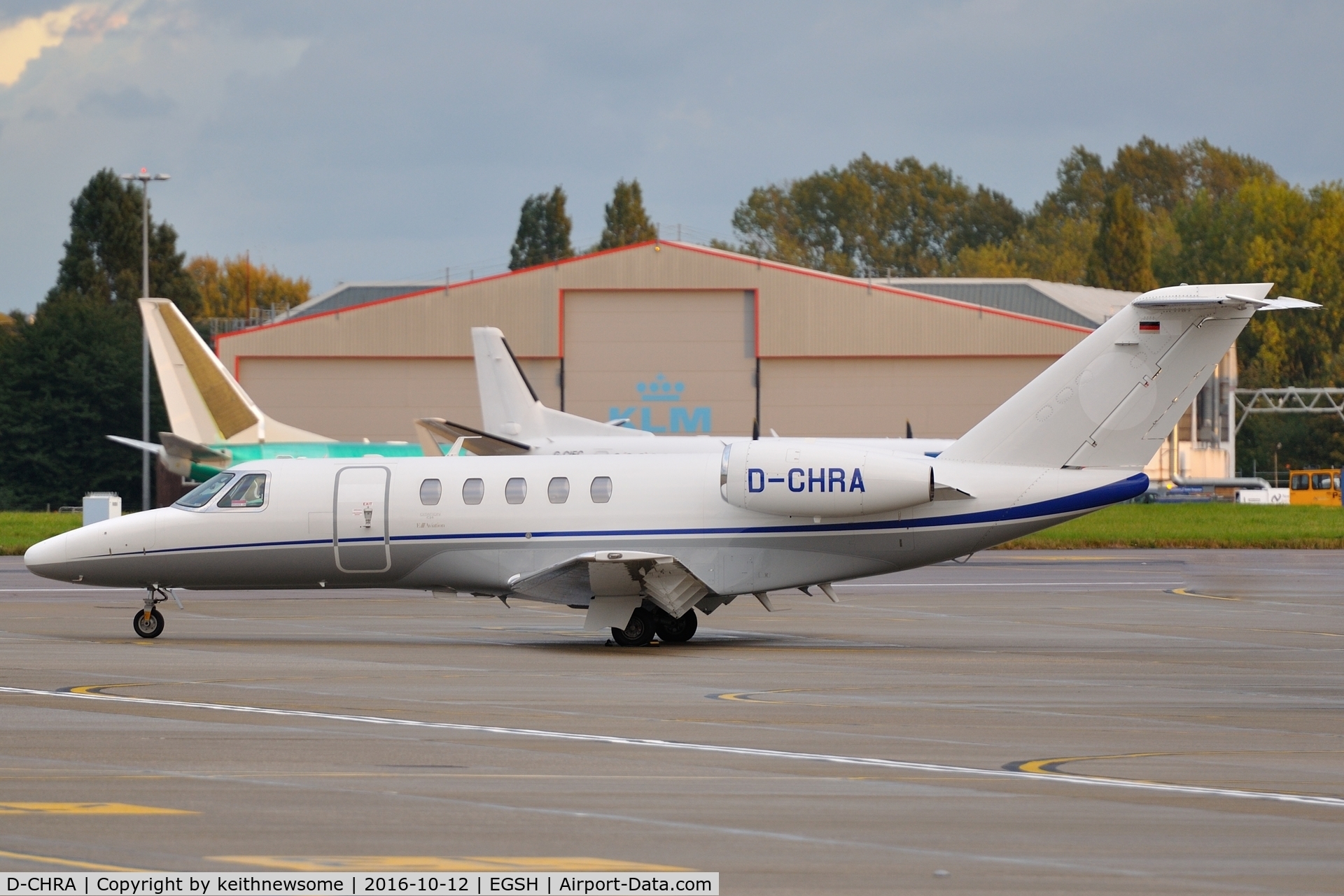 D-CHRA, 2011 Cessna 525C CitationJet CJ4 C/N 525C-0058, About to leave Norwich.