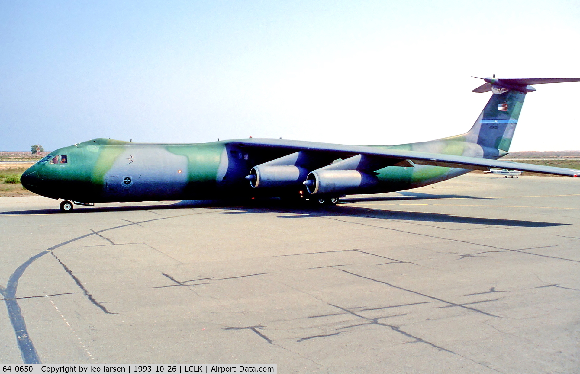 64-0650, 1966 Lockheed C-141B Starlifter C/N 300-6063, Larnaca 26.7.93. A/C now B/U 2012