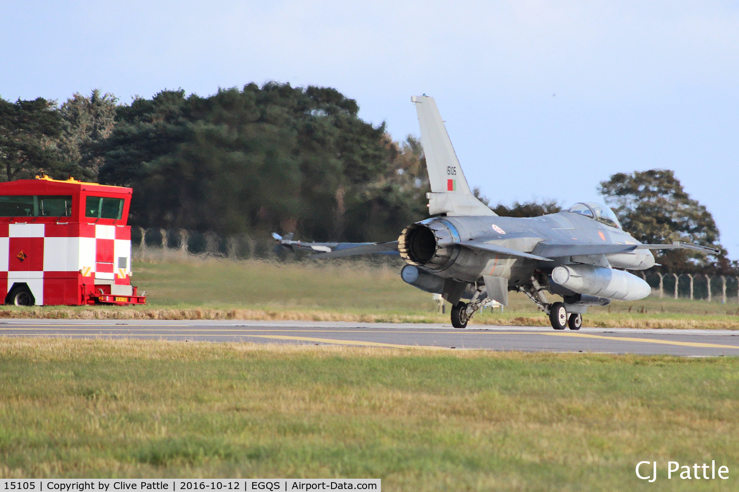 15105, Lockheed F-16AM Fighting Falcon C/N AA-5, In action at RAF Lossiemouth EGQS during Exercise Joint Warrior 16-2