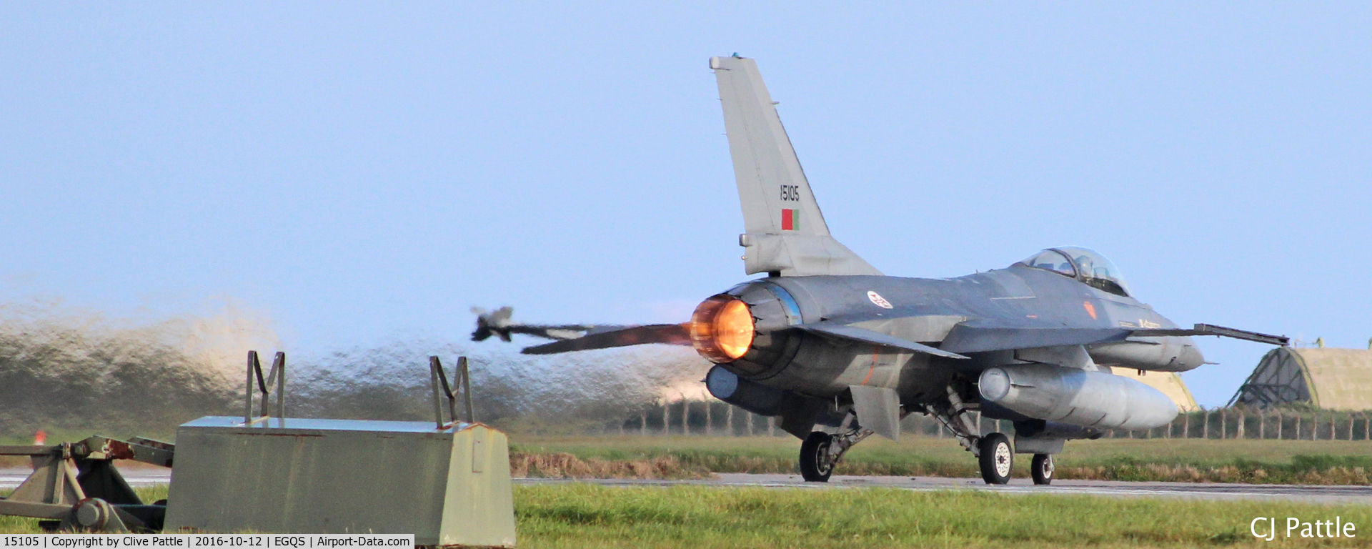 15105, Lockheed F-16AM Fighting Falcon C/N AA-5, In action at RAF Lossiemouth EGQS during Exercise Joint Warrior 16-2