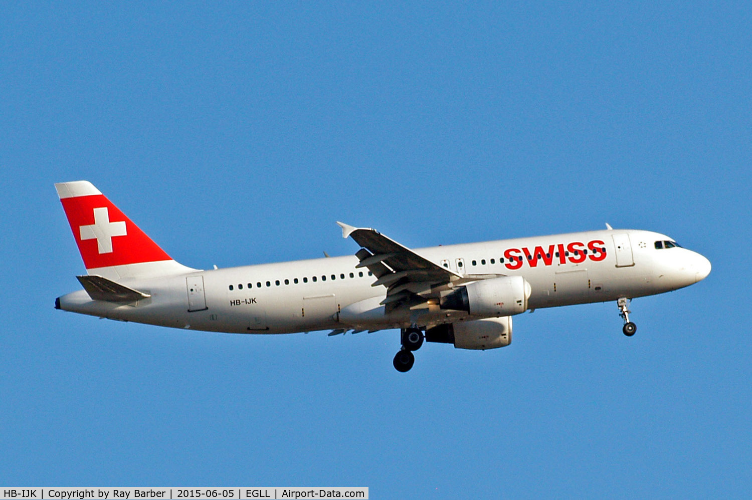 HB-IJK, 1996 Airbus A320-214 C/N 596, Airbus A320-214 [0596] (Swiss International Air Lines) Home~G 05/06/2015. On approach 27L.