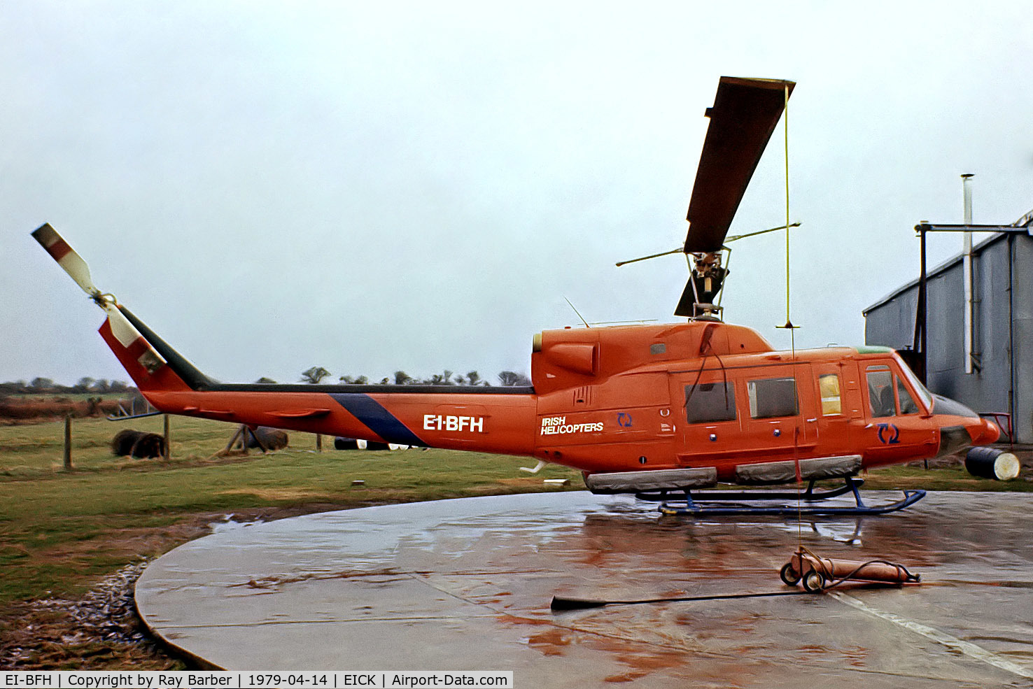 EI-BFH, 1978 Bell 212 C/N 30878, Bell Helicopters 212 [30878] (Irish Helicopters) Cork~EI 14/04/1979. From a slide.