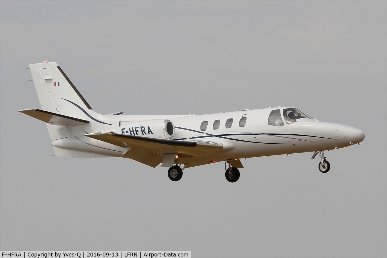 F-HFRA, 1978 Cessna 501 Citation I/SP C/N 501-0044, Cessna 501 Citation, Short approach rwy 10, Rennes St Jacques airport (LFRN-RNS)