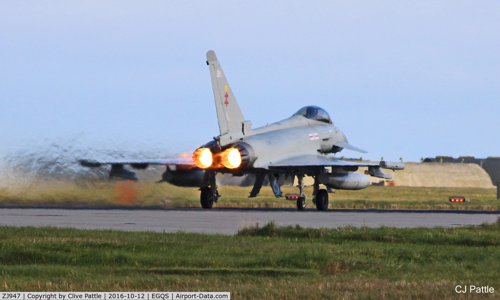 ZJ947, 2008 Eurofighter EF-2000 Typhoon FGR4 C/N 0159/BS040, Coded EB-L with No.41(R) TES from RAF Coningsby -  Seen in action at RAF Lossiemouth EGQS during Ex Joint Warrior 16-2