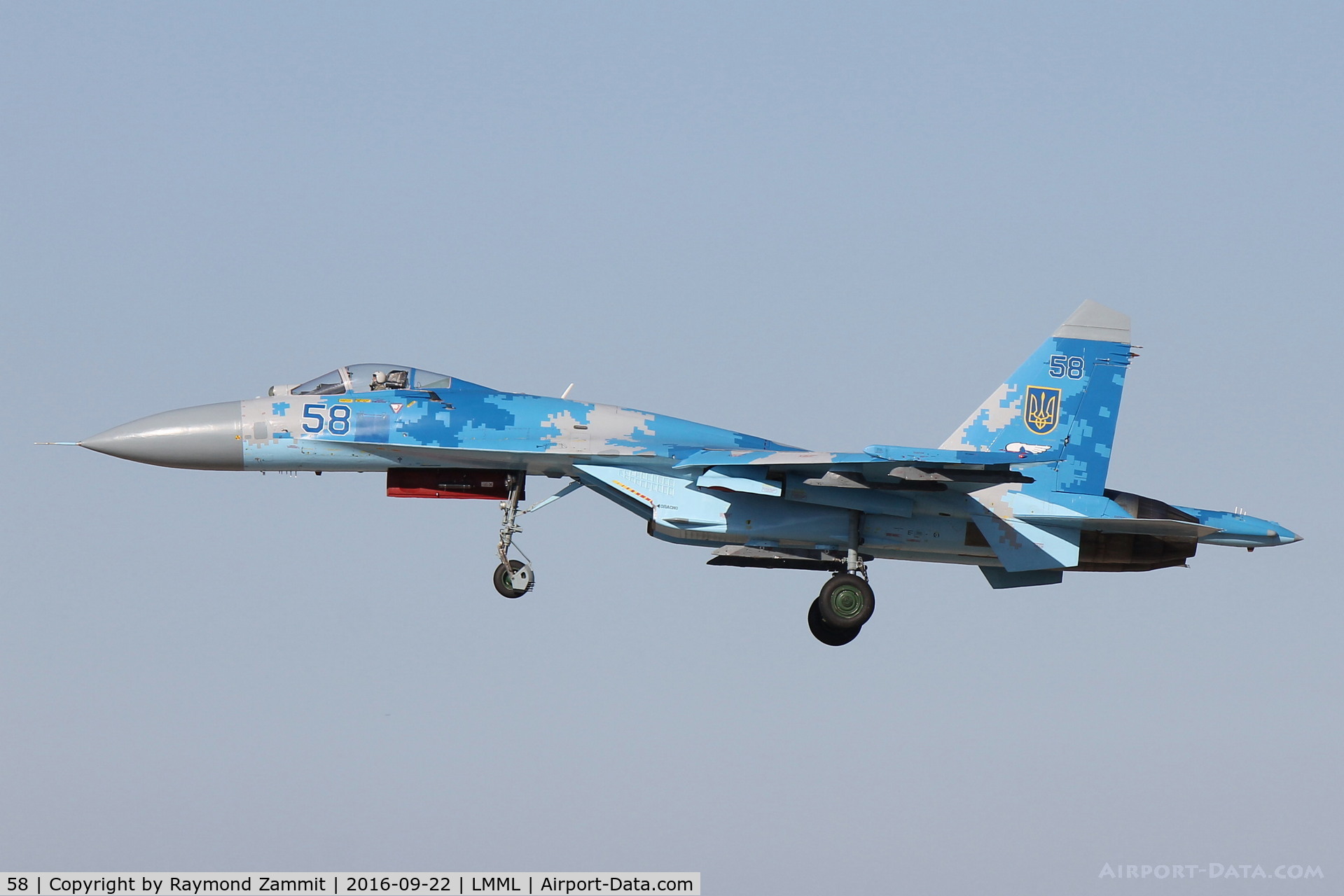 58, 1991 Sukhoi Su-27P Flanker B C/N 36911035612, Sukhoi Su-27 Flanker 58 Ukranian Air Force