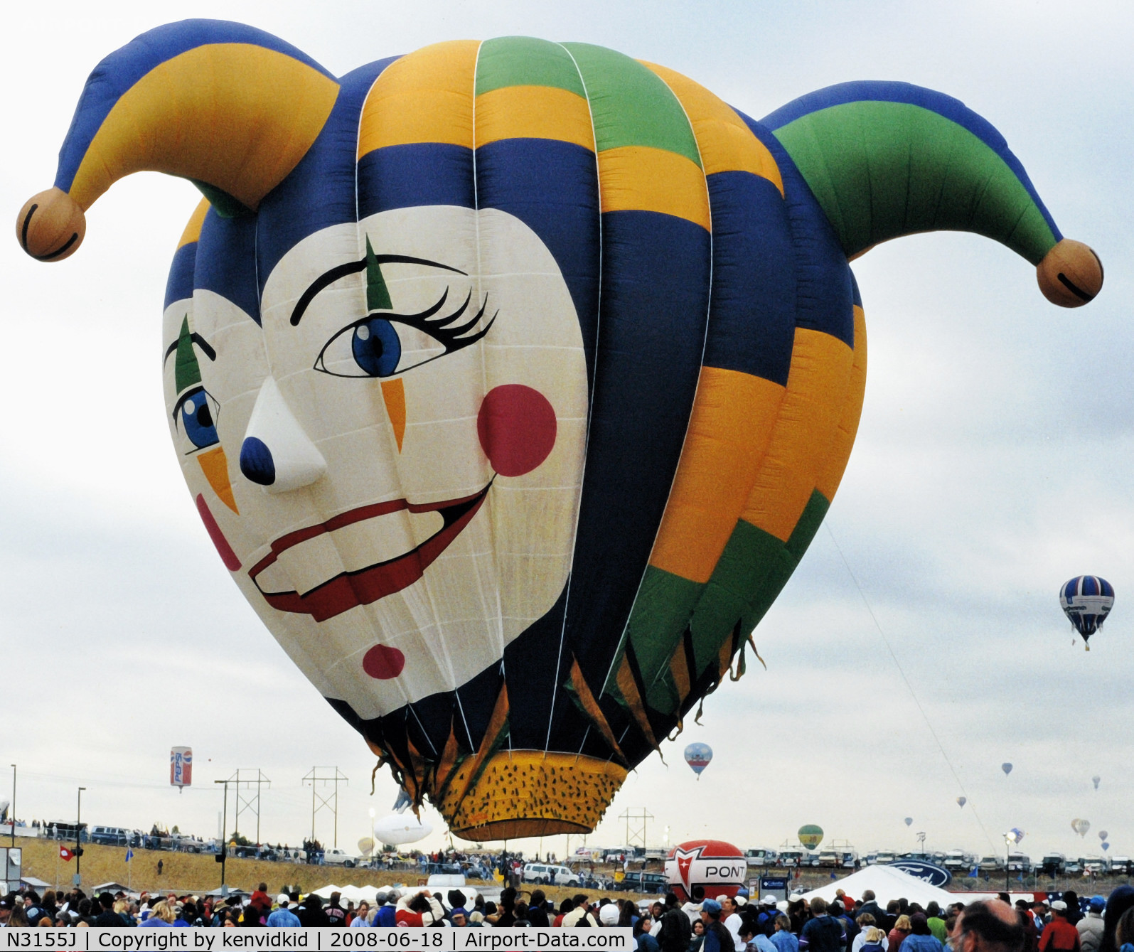 N3155J, 1996 Balloon Works FIREFLY 7-15 C/N F7-902, Lifting off at the 1996 Albuquerque Balloon Fiesta.