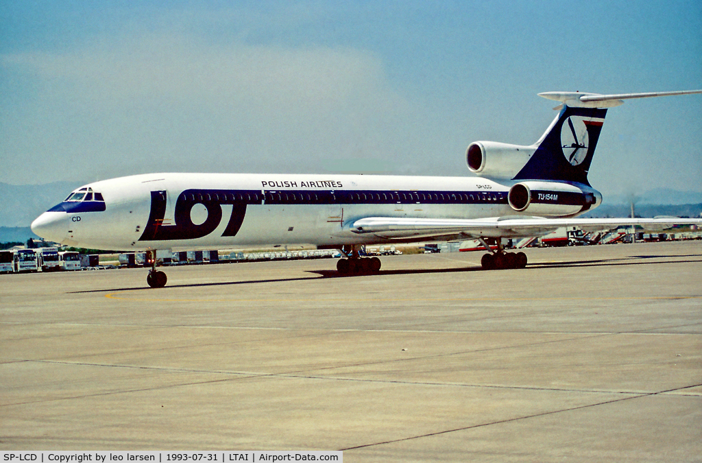 SP-LCD, 1987 Tupolev Tu-154M C/N 87A755, Antalya 31.7.93