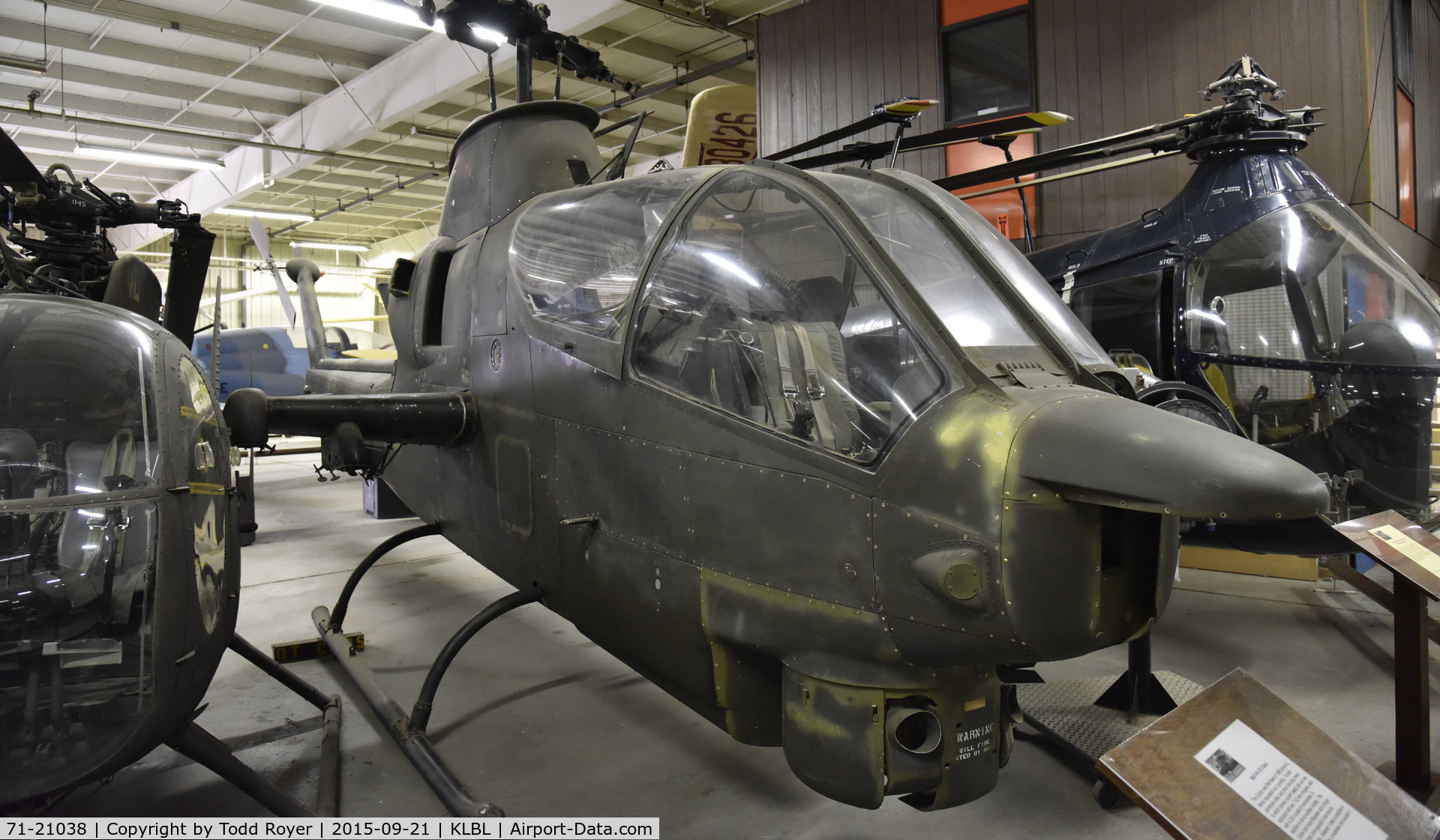 71-21038, Bell AH-1G Cobra C/N 21038, On display at the Mid America Air Museum