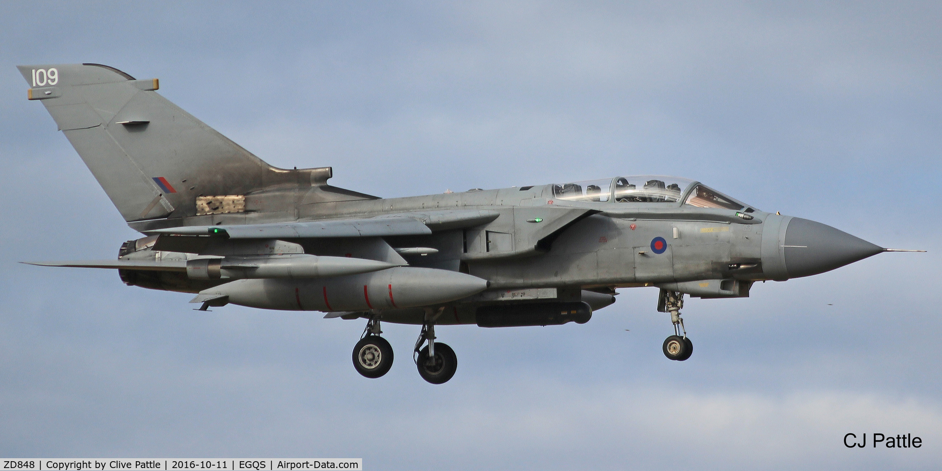 ZD848, 1985 Panavia Tornado GR.4 C/N 441/BS146/3201, Coded '109' in action at RAF Lossiemouth EGQS during Exercise Joint Warrior 16-2