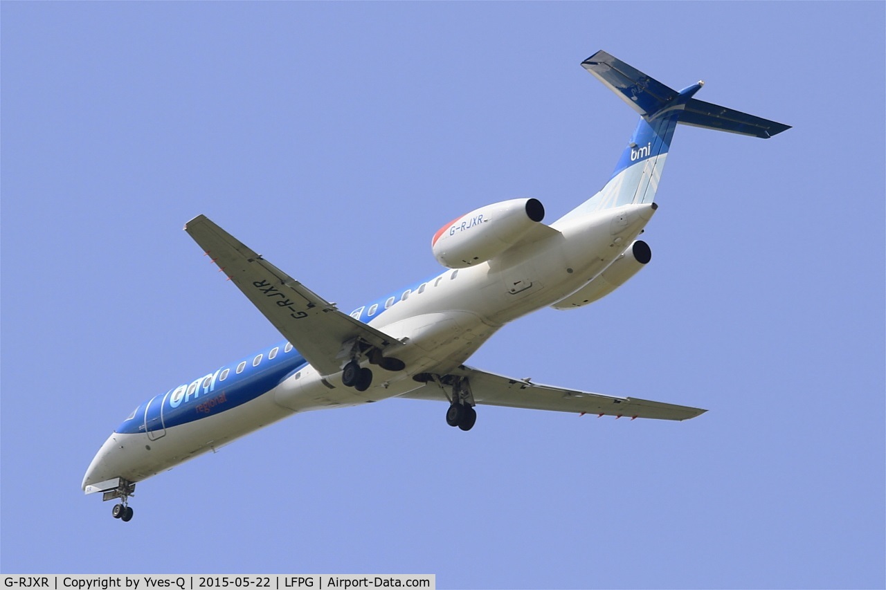 G-RJXR, 1998 Embraer EMB-145EP (ERJ-145EP) C/N 145070, Embraer EMB-145EP (ERJ-145EP), On final rwy 27R, Roissy Charles De Gaulle Airport (LFPG-CDG)