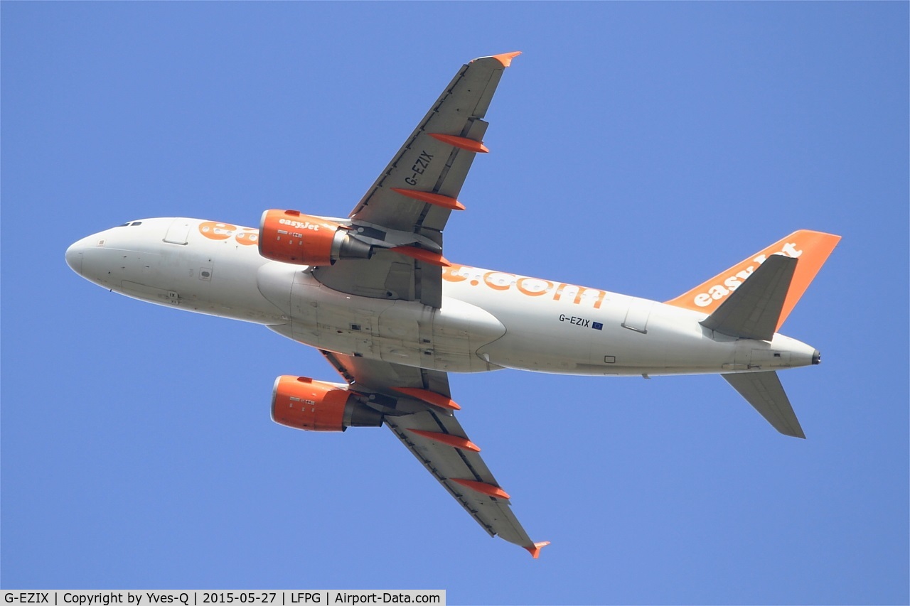 G-EZIX, 2005 Airbus A319-111 C/N 2605, Airbus A319-111, Take off rwy 27L, Roissy Charles De Gaulle airport (LFPG-CDG)