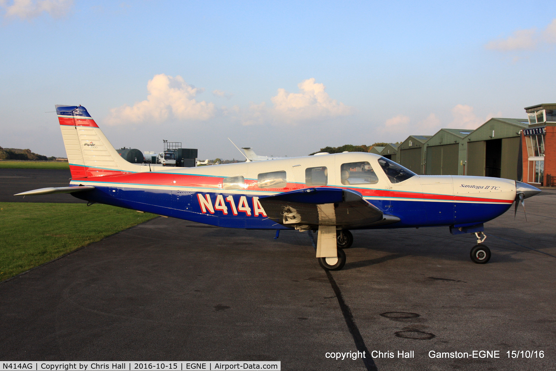 N414AG, 2000 Piper PA-32R-301T Turbo Saratoga C/N 3257184, at Gamston