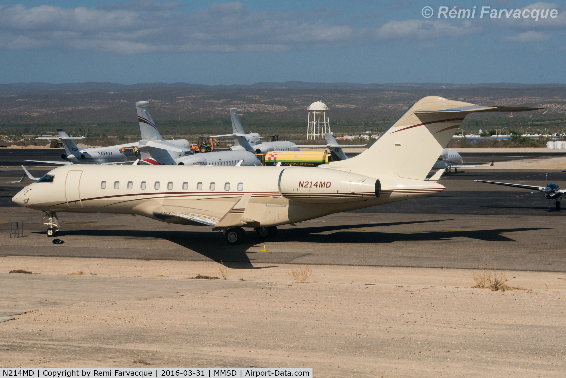 N214MD, 2004 Bombardier BD-700-1A11 Global Express C/N 9152, Parked in executive jet area.